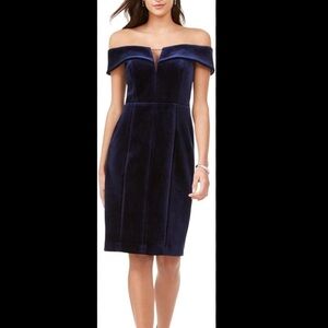 Blue Velvet Cocktail Dress